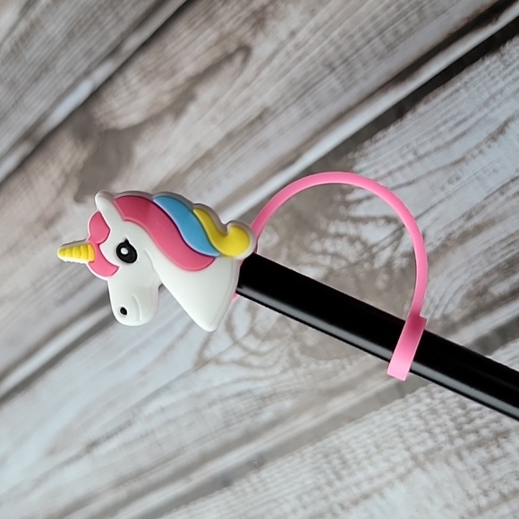 Unicorn Straw Topper - Picture 3 of 5